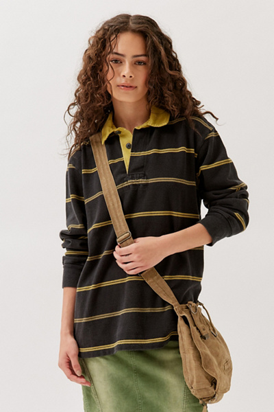 Urban Renewal Remade Overdyed Rugby Shirt | Urban Outfitters