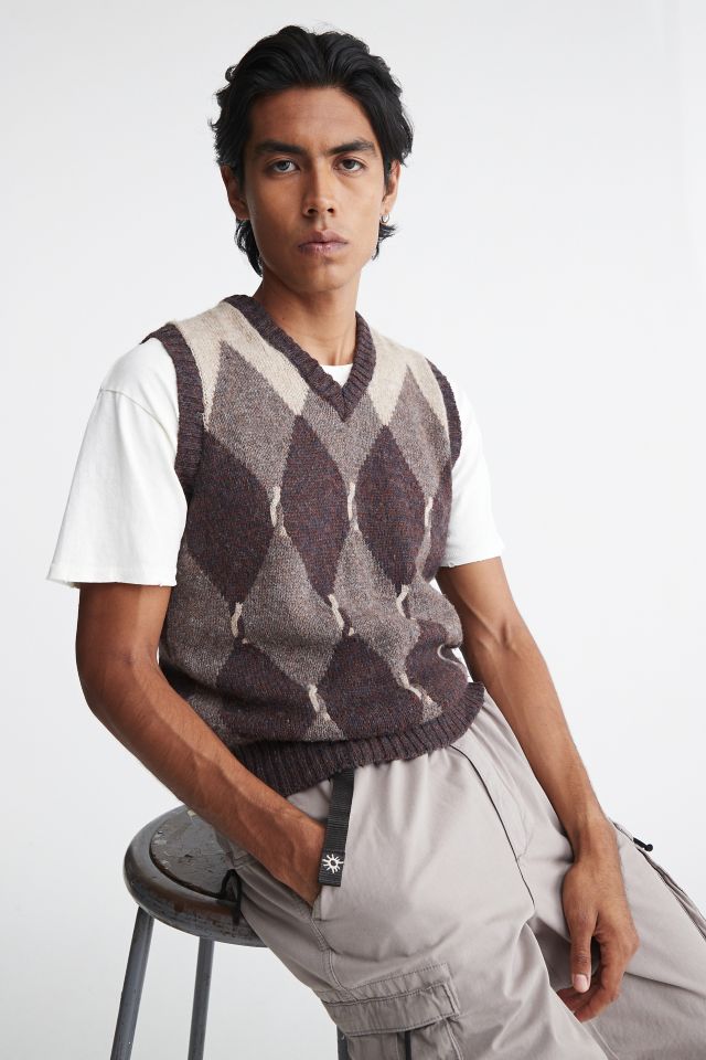 Urban Renewal Remade Spliced Argyle Sweater Vest