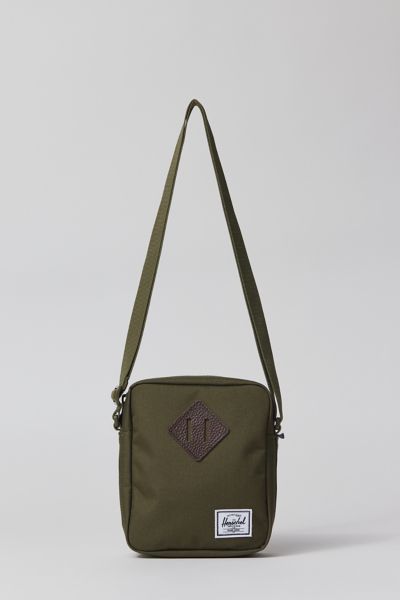 Herschel Supply Co Heritage Crossbody Bag In Ivy Green + Chicory Coffee