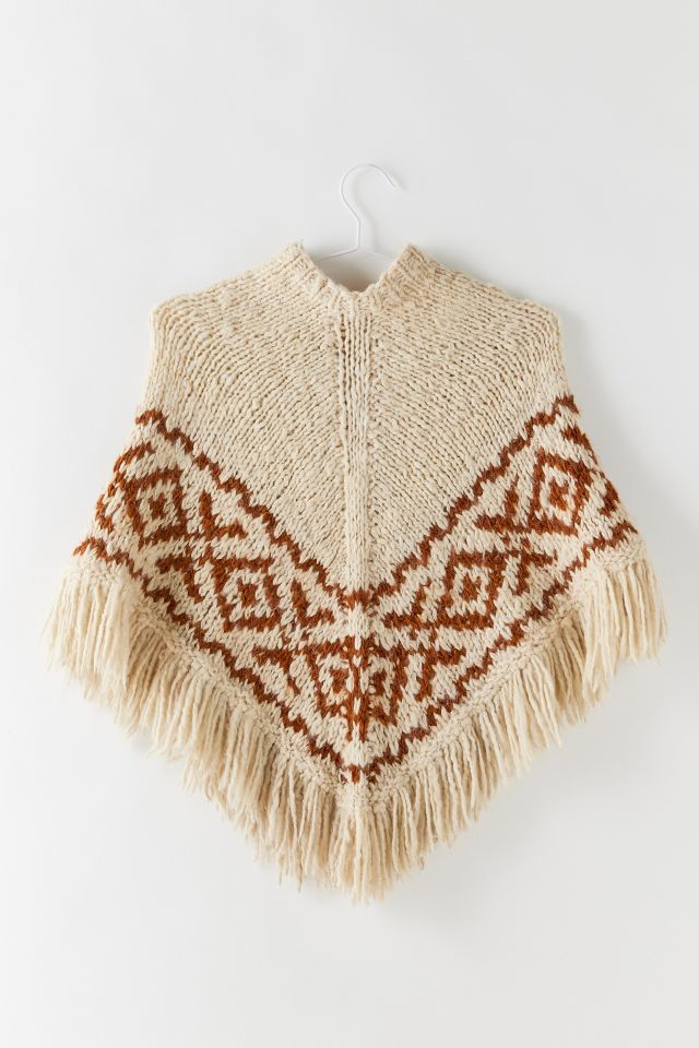 Vintage Knit Poncho | Urban Outfitters