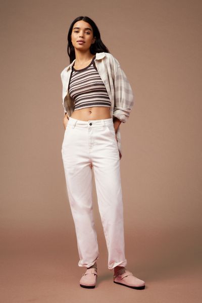 Shop Dickies Canvas Carpenter Pant In Ivory, Women's At Urban Outfitters