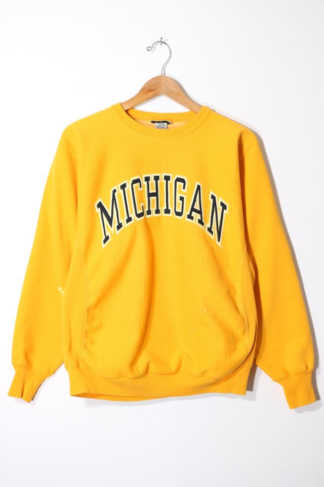 Yellow hot sale michigan crewneck