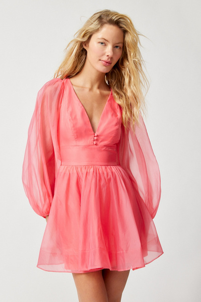 Bardot Eva Organza Mini Dress In Pink | ModeSens