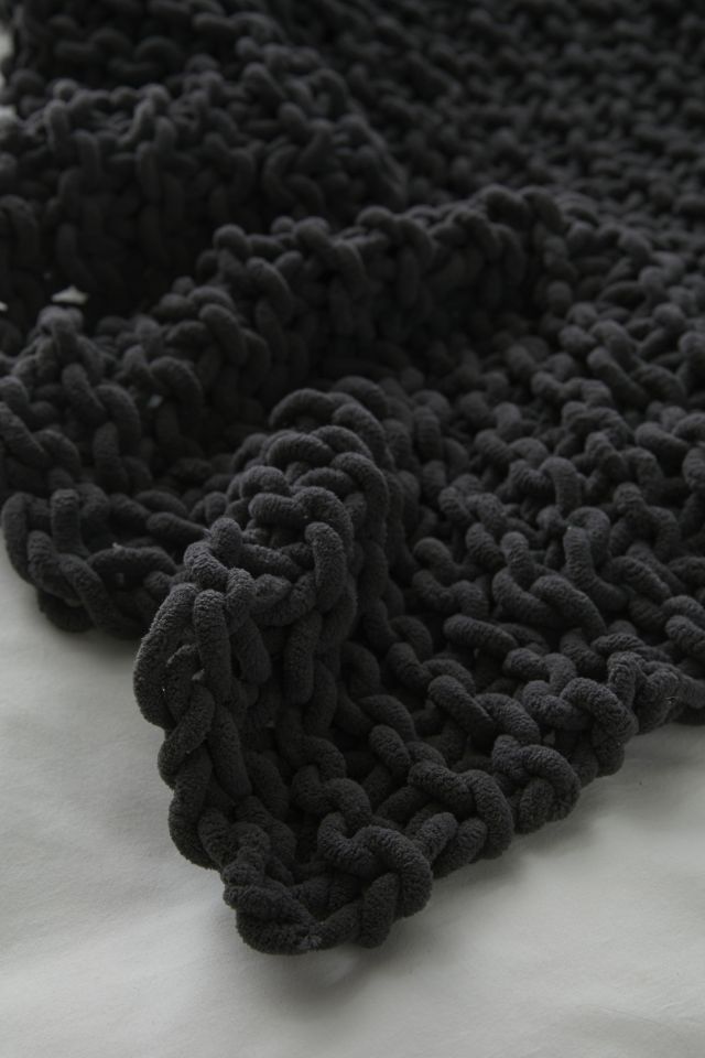 Chunky Knit Chenille Throw Blanket #2