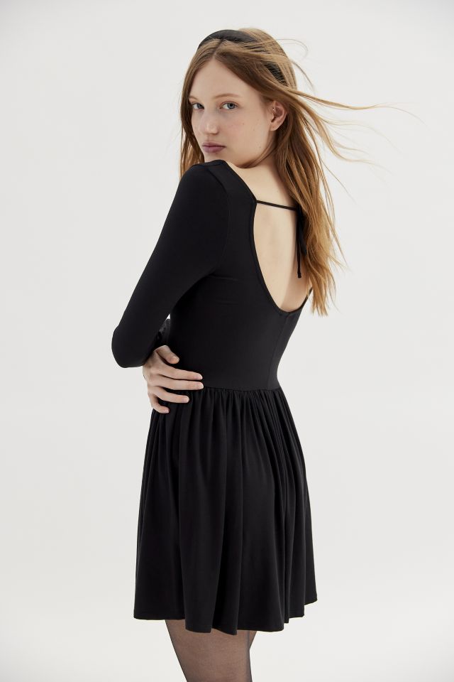 UO Tara Long Sleeve Drop-Waist Mini Dress #1