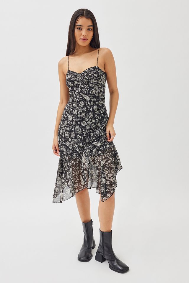 UO Scarlett Ruffle Midi Dress | Urban Outfitters