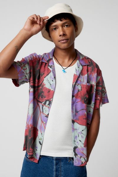 OBEY UPSHOT GRAPHIC WOVEN SHIRT TOP, MEN'S AT URBAN OUTFITTERS