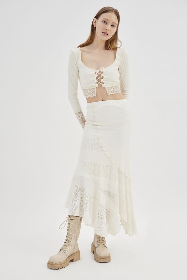 UO Nikko Lace Long Sleeve Top #1