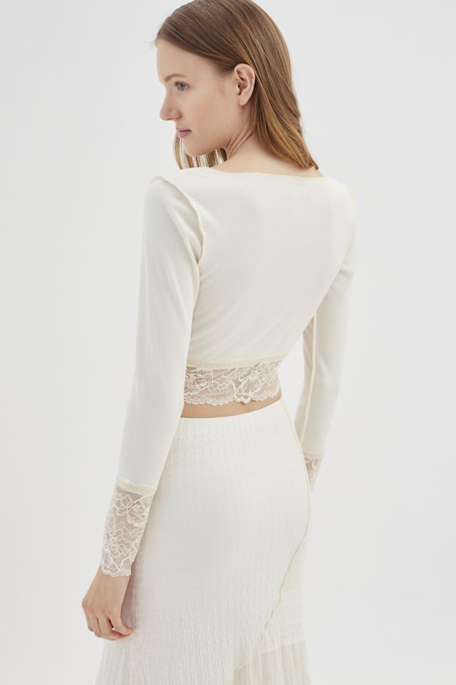 UO Nikko Lace Long Sleeve Top #2