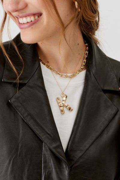 Urban Outfitters Initial Charm Necklace In K
