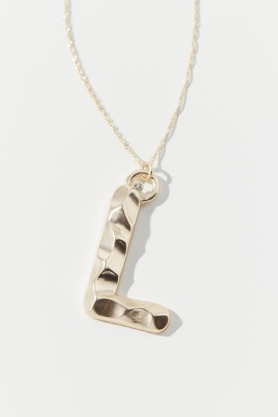 Urban Outfitters Initial Charm Necklace In L