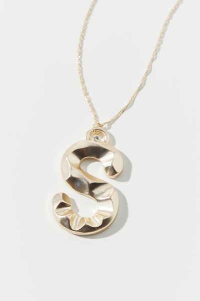 Urban Outfitters Initial Charm Necklace In S