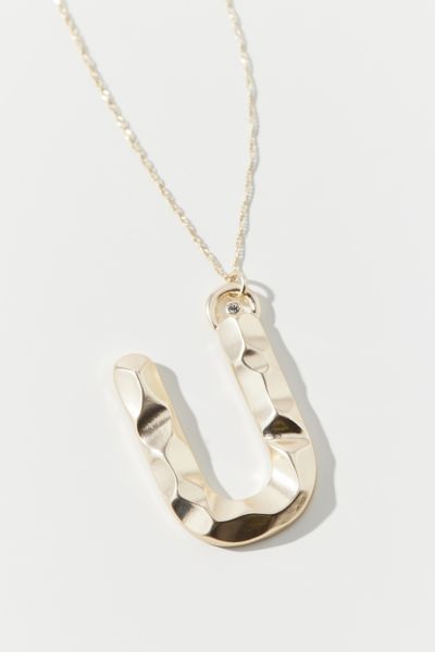 Urban Outfitters Initial Charm Necklace In U