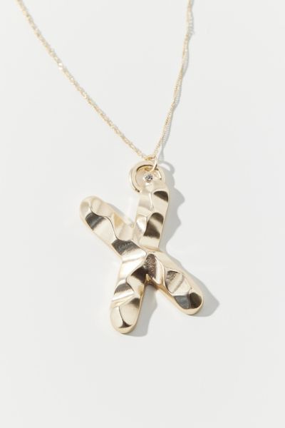 Urban Outfitters Initial Charm Necklace In X