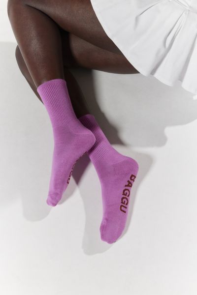 Baggu Ribbed Sock In Fuchsia