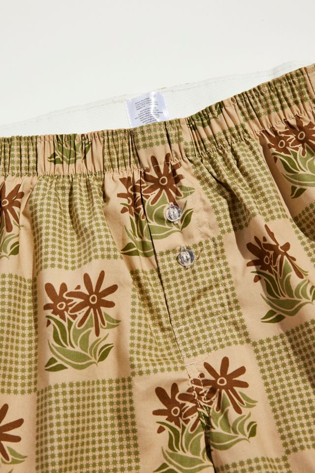Pixellate Flower Woven Boxer Short | Urban Outfitters