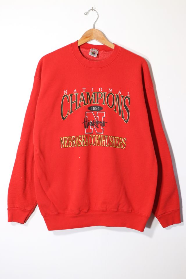 Vintage 1994 University of Nebraska Cornhuskers National Championship Sweatshirt Made in USA Urban Outfitters