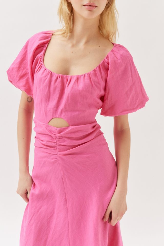 leo lin yellow flower dress LEO LIN Mariela Midi Dress 2 main image 0