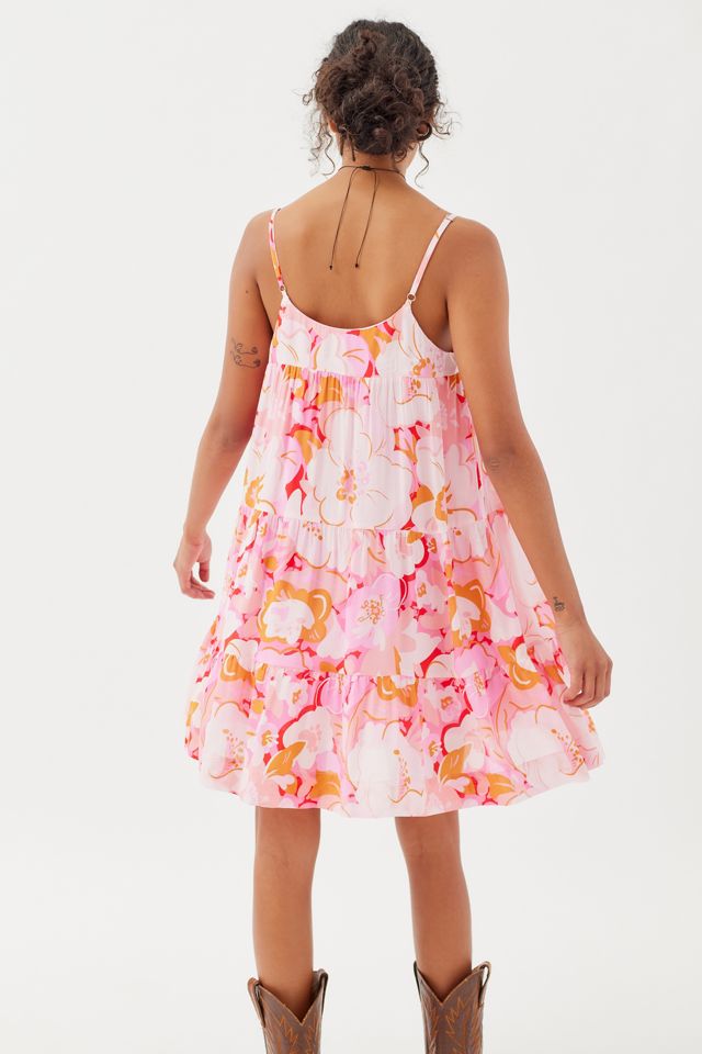 strapless open back dress Stella Smocked Dress ~ Pink Piccadilly Floral – Show Me Your Mumu main image 1