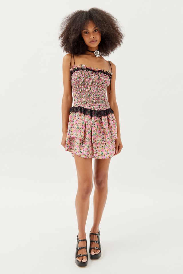 Her lip to♡Noemie Floral Zip-Up Dress M her lip to Noemie Floral