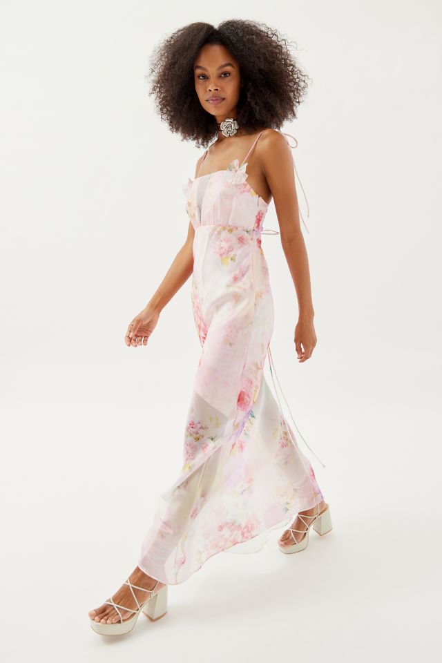 For Love Lemons Lisa Sheer Floral Maxi Dress