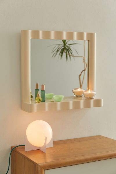 Shop Urban Outfitters Ebba Wall Mirror Shelf In Ivory At