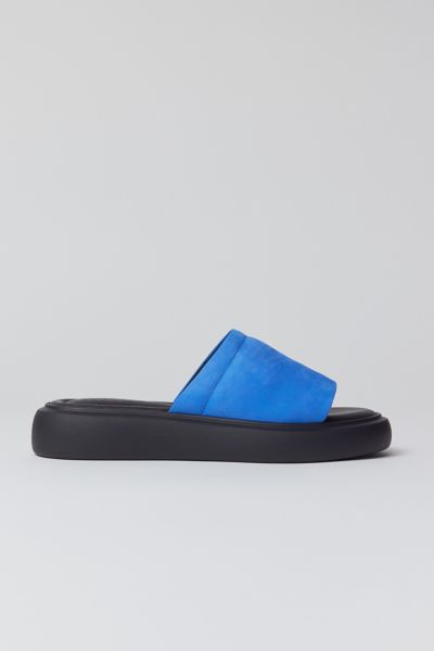 Vagabond Shoemakers Blenda Platform Slide Sandal In Cobalt Blue