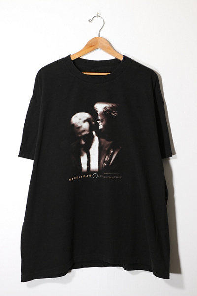 T-shirt Vintage Steely Dan Aja 2007 Tour - Nera, Taglie Uomo, Nuova Con Etichette - Foto 3