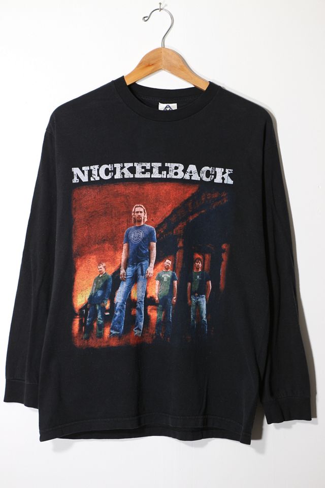 2000'S M and O NICKELBACK Band T-shirt, Men's XL equivalent. cotton black type Vintage Second Hand