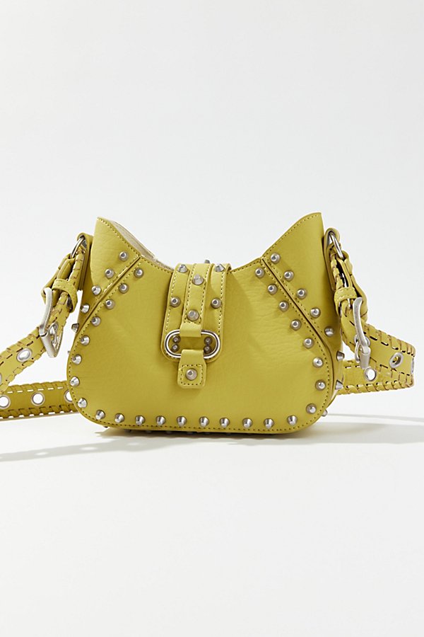 Urban Outfitters Devon Studded Crossbody Bag In Chartreuse
