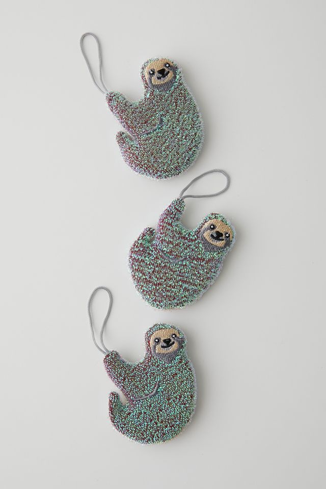 Sloth Sponge Set Of 3 Urban Outfitters