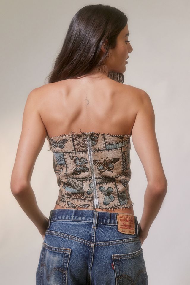 Haut Bustier Tapisserie Remade Parties Urban Renewal #2