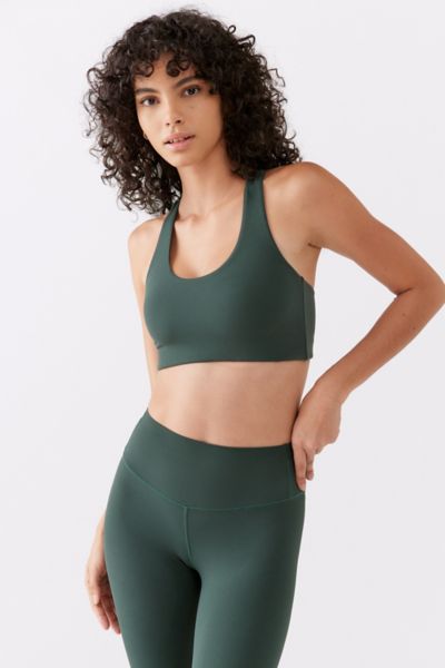 Splits59 ‘sara' Airweight Racerback Sports Bra In Green