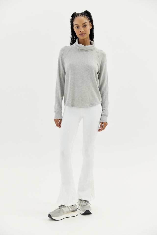 Splits59 Warm Up Fleece Cowl Neck Top #1