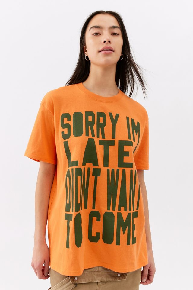 UO Sorry I’m Late Oversized Tee | Urban Outfitters
