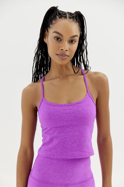 Beyond Yoga Space-dye Slim Racerback Tank Top In Lilac