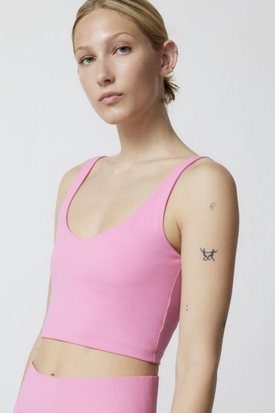All Access V-neck Cropped Top In Pink