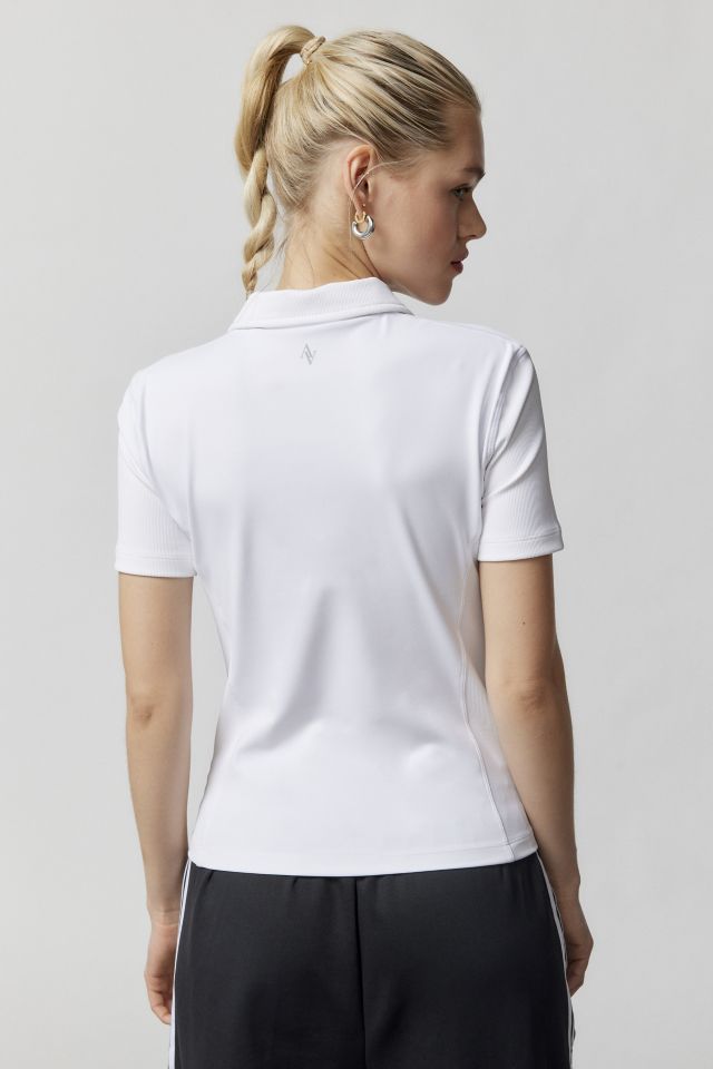 All Access Ribbed Quarter-Zip Polo Top #3