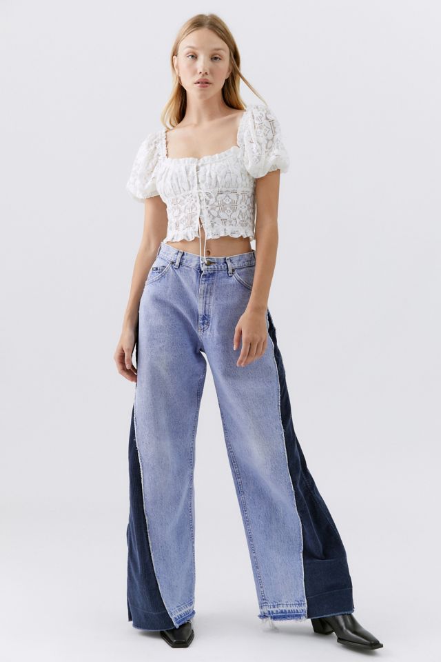 Urban Renewal Vintage Wide Leg Corduroy Insert Jean