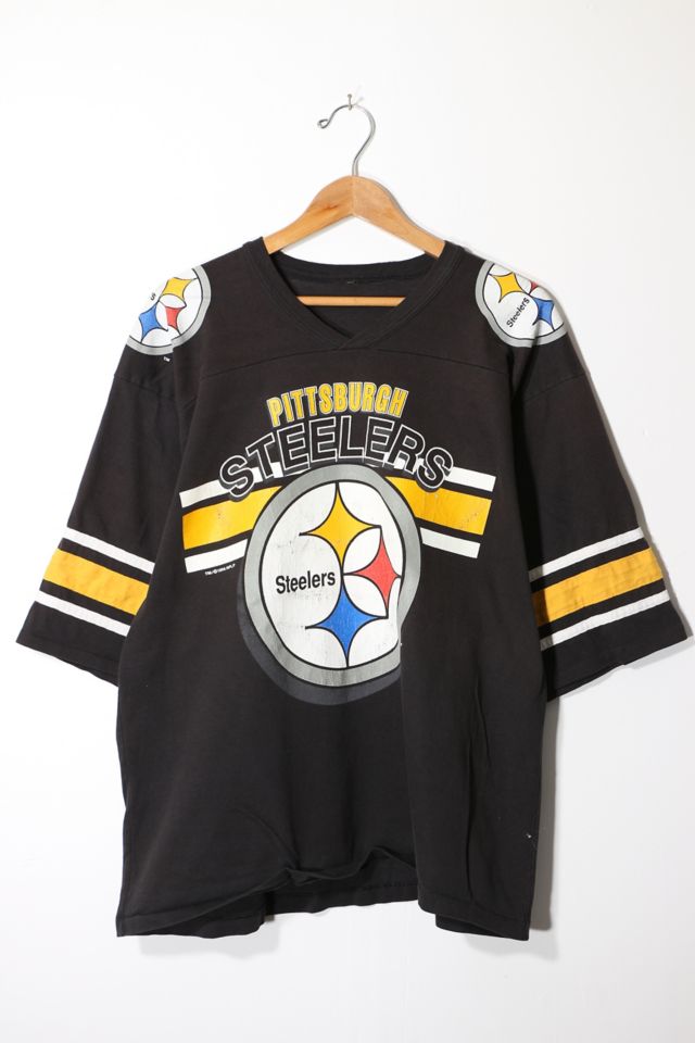 Vintage 1996 NFL Pittsburgh Steelers Team Jersey Replica Print T-shirt Made  in USA