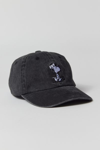 Urban Outfitters Snoopy Washed Dad Hat In Black, Men's At