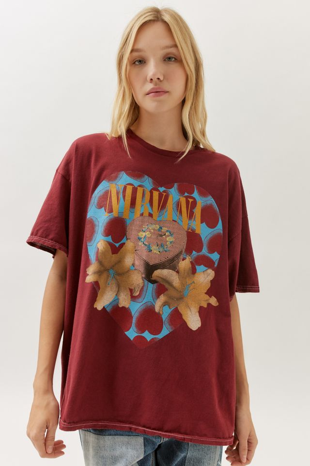 Nirvana Heart-Shaped Box T-Shirt Dress | Urban Outfitters