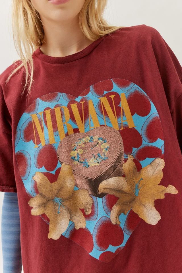 Nirvana Heart-Shaped Box T-Shirt Dress | Urban Outfitters