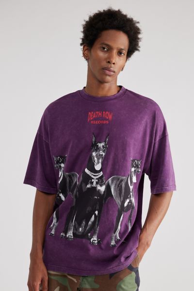 Shop Urban Outfitters Death Row Records Doberman Tee In Purple, Men's At