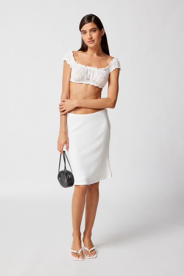 LIONESS Legacy Midi Skirt Ivory main image 1