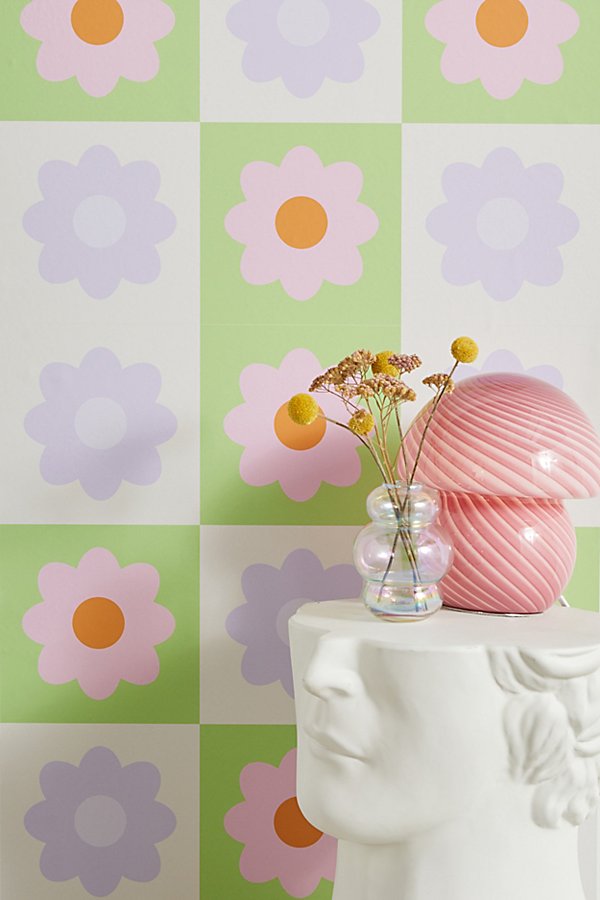 Grace Retro Flower Pattern Iii Removable Wallpaper At Urban Outfitters