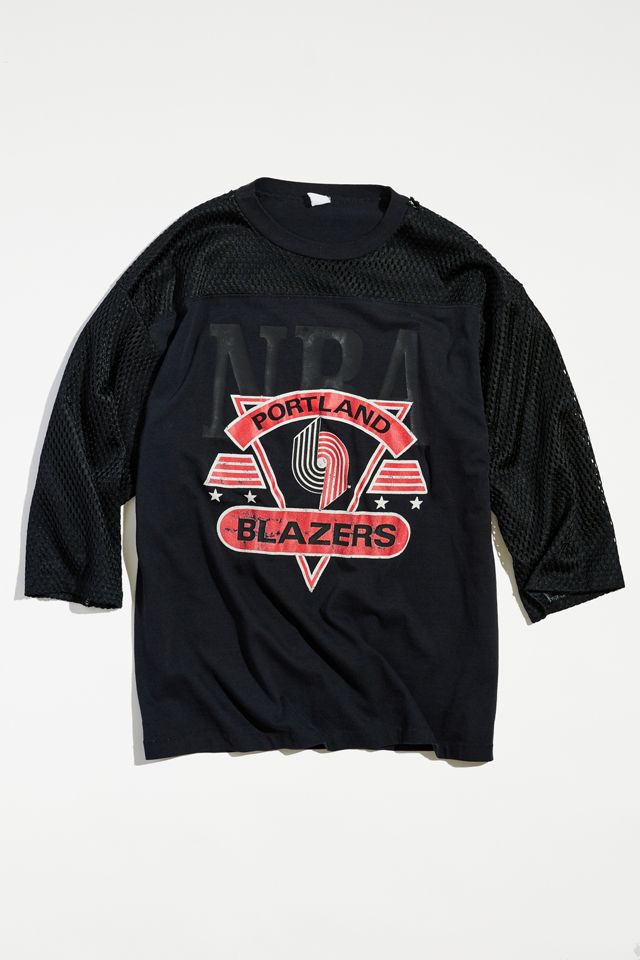 BLAZERS Jersey 70's 80's Vintage/ Portland Trail Blazers SAND-KNIT Medalist Rip  City Shirt/ Mesh Sewn Patch Lettering UsA 40 Medium