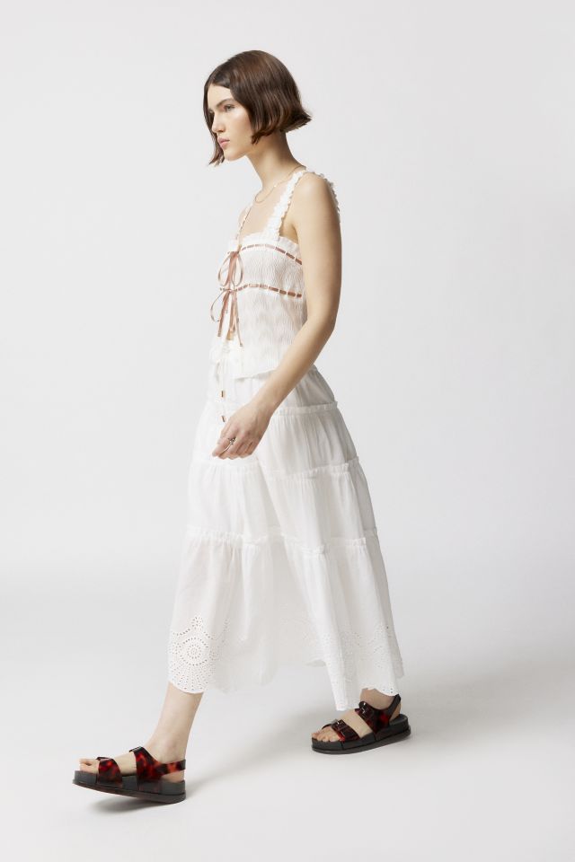 MINKPINK Starling Eyelet Tiered Midi Skirt #2