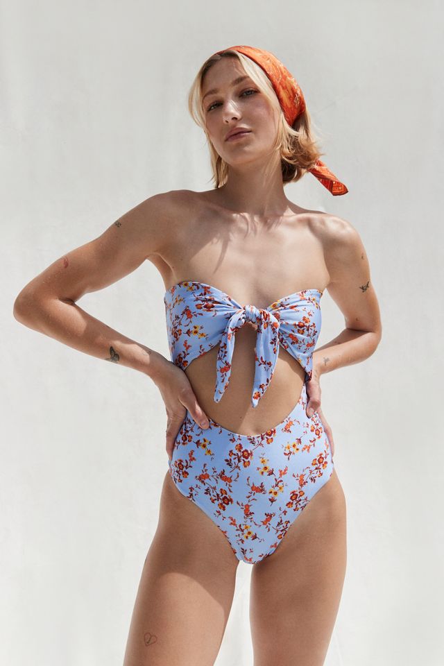 Out From Under Monaco Floral Cutout One-Piece Swimsuit