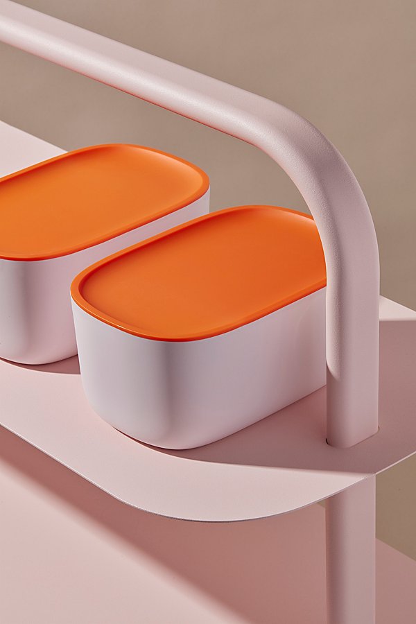 Open Spaces Small Storage Bins Set In Light Pink At Urban Outfitters In Orange